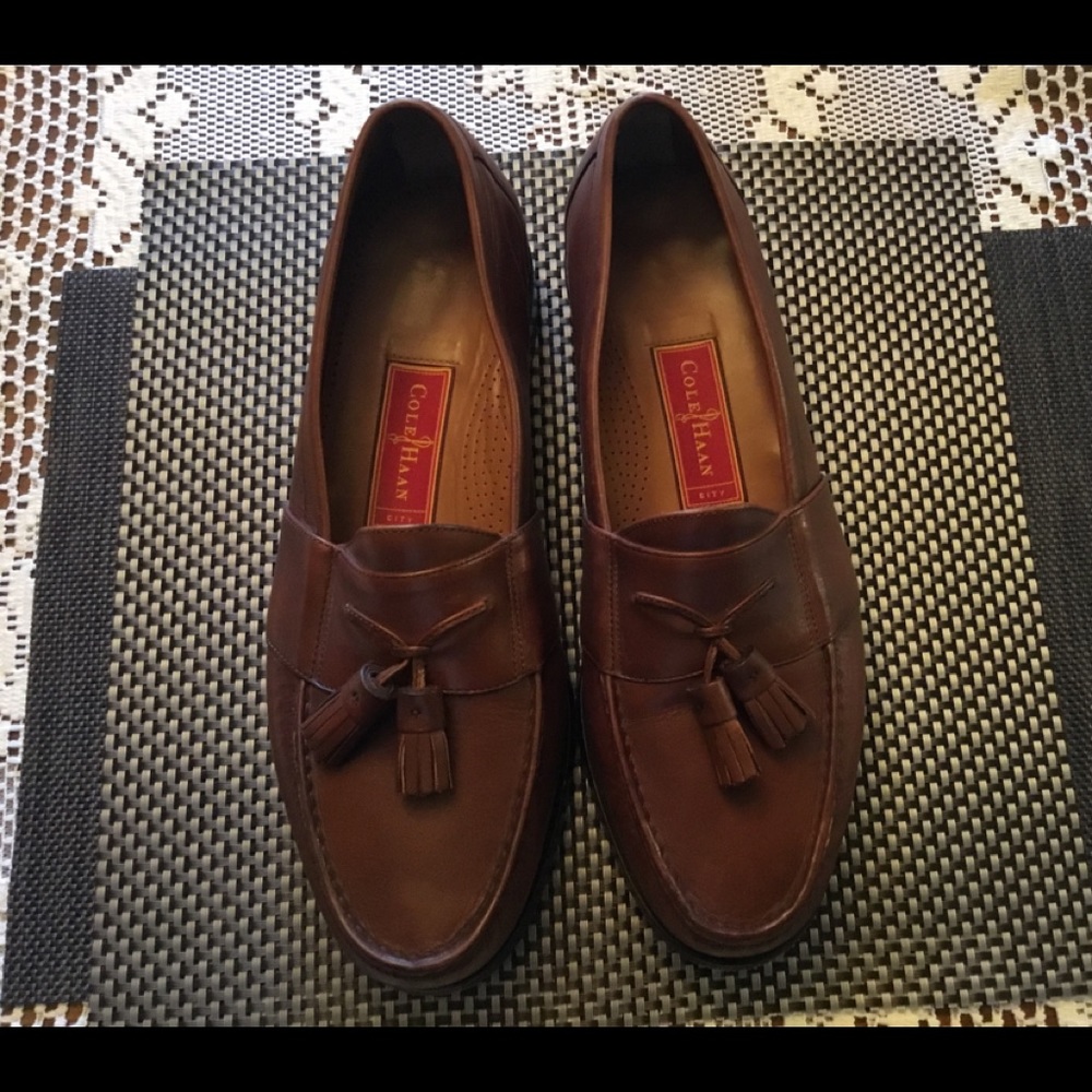 Tan -Cognac  leather - Cole Haan dress loafer